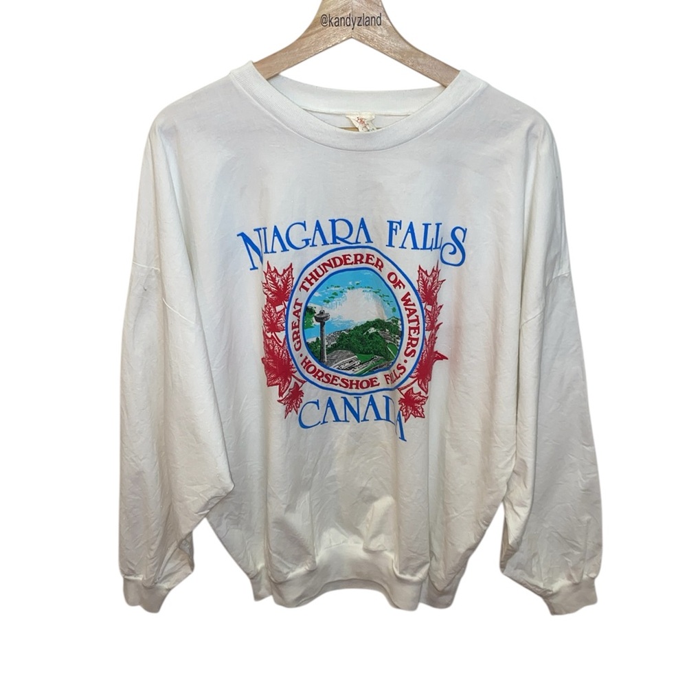 VINTAGE 1980s Niagara Falls Canada Long Sleeve Souvenir Tee